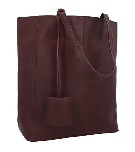 Gusti Shopper Leder - Cassidy Handtasche Ledertasche Umhängetasche Henkeltasche Laptoptasche 13L Tasche Damen groß Rot von Gusti