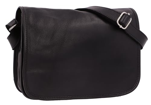 Gusti Taylor 9,6' Handtasche Umhängetasche Ledertasche Vintage Schwarz Leder von Gusti
