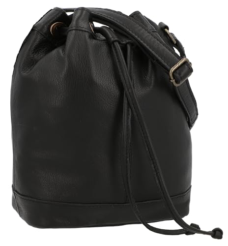 Gusti Umhängetasche Leder- Ivy Damen Umhängetasche Leder Schultertasche Handtasche Beutel Tasche Ledertasche Schwarz Leder von Gusti