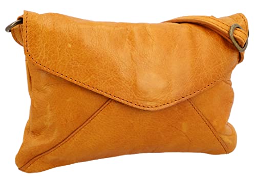 Gusti Umhängetasche Leder - Karisma Damen Handtasche Ledertasche Vintage Braun Leder von Gusti