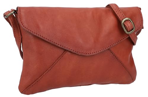 Gusti Umhängetasche Leder - Karisma Damen Handtasche Ledertasche Vintage Dunkelbraun Leder von Gusti