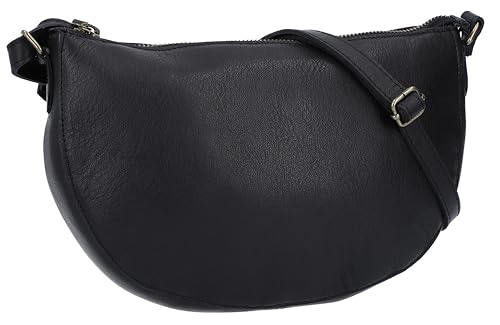 Gusti Umhängetasche Leder- Louna Handtasche Schultertasche kleine Tasche Stadttasche Ledertasche Vintage Leder (Schwarz) von Gusti