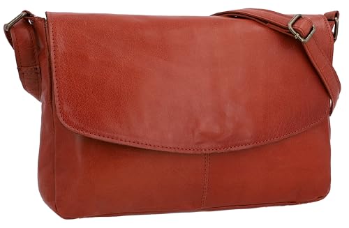 Gusti Umhängetasche Leder- Maisie Damen Kleine Handtasche Ledertasche Party Vintage Braun Leder von Gusti