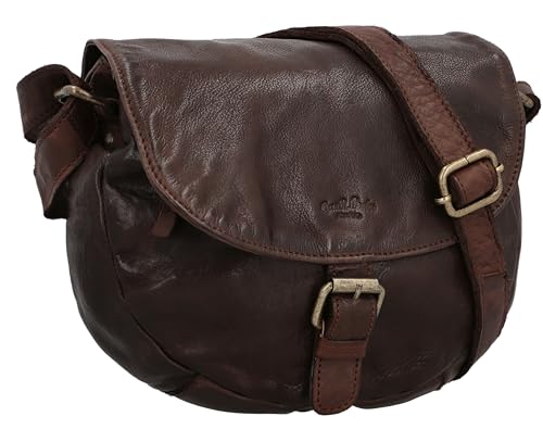 Gusti Umhängetasche Leder- Stefanie Handtasche Umhängetasche Schultertasche Tasche Partytasche Henkeltasche Festivaltasche Tragetasche Ledertasche Schwarz Leder von Gusti