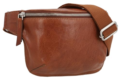 Gusti Gürteltasche Leder - Jella Damen und Herren Bauchtasche Hüfttasche Festivaltasche Braun Leder von Gusti