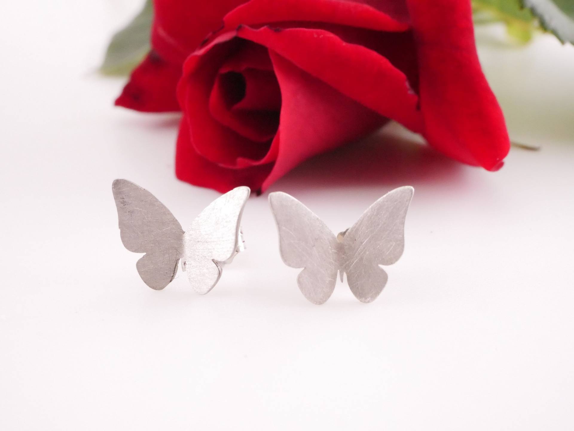 925 Silber, Flieg Mit Mir, Schmetterling, Ohrstecker, Ohrstift Edelstahl, Mit Karte von GuteLauneSchmuckDE