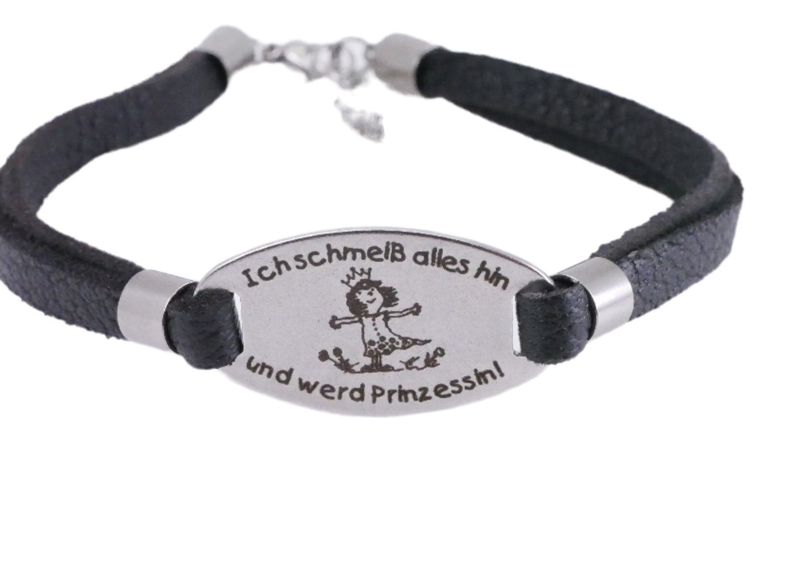 Ändere Dein Leben - Steh Zu Dir... Motivation Und Ziele.., Prinzessin Sein Jeden Tag, Armband Mit Bedeutung . Lederarmband & Edelstahl von GuteLauneSchmuckDE