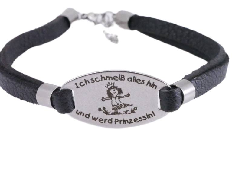 Ändere Dein Leben - Steh Zu Dir... Motivation Und Ziele.., Prinzessin Sein Jeden Tag, Armband Mit Bedeutung . Lederarmband & Edelstahl von GuteLauneSchmuckDE