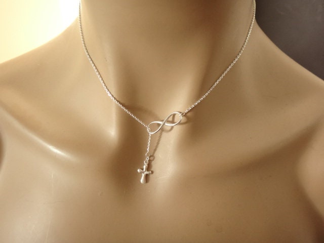 Das Kreuz in Verbinung Mit Unendlicher Liebe, Kette Silber 925 von GuteLauneSchmuckDE