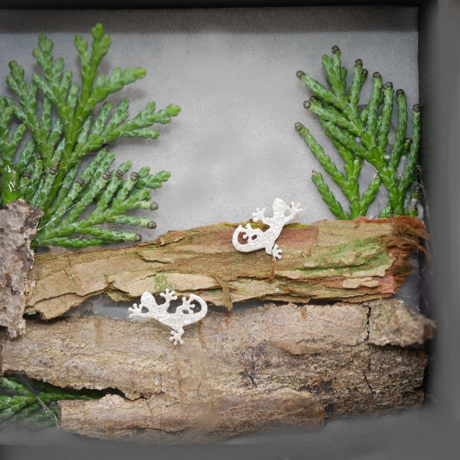 Geko, Salamander, Molch Haben Hier Zugang Zu Unseren Herzen, Ohrstecker, Silber 925, Handgearbeitet, Ohrschmuck, Naturfreunde von GuteLauneSchmuckDE