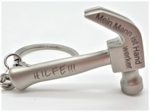 Helfer Geschenk, Häuslebauer, Schlüsselanhänger, Geschenke, Dankeschön, Spaß Für Vatertag, Hilfe Mein Mann Ist Handwerker, Personalisiert von GuteLauneSchmuckDE