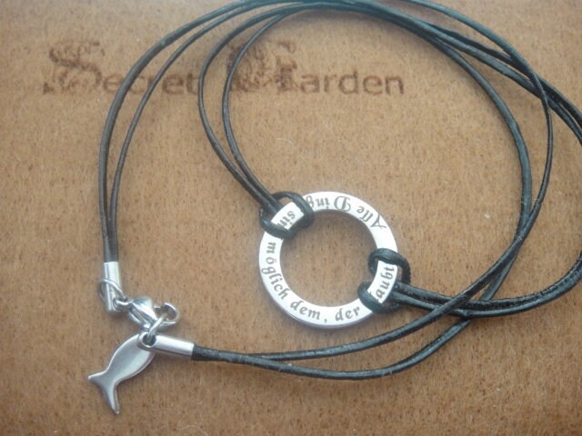 Konfirmationskreuz Einmal Anders Mit Leder von GuteLauneSchmuckDE