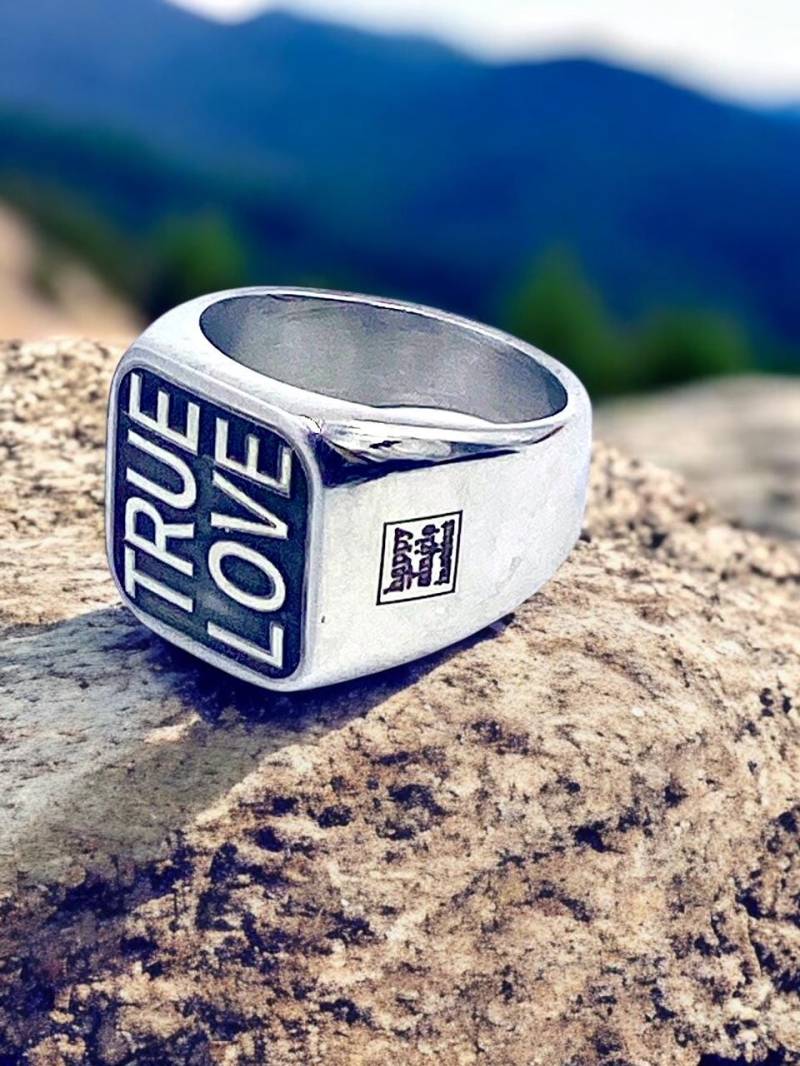 True Love - Ring, Für Alle Singles, Siegelring, Aus Edelstahl, Mit Gravur, Schmuck Deine Einzigartigkeit , Freiheit Und Unabhängigkeit von GuteLauneSchmuckDE