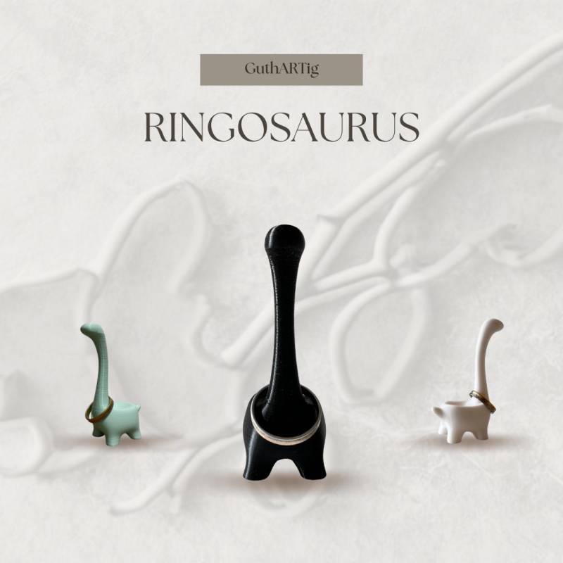 Ringhalter Dinosaurier - Schmuckhalter Aus 3D-Druck, Ca. 9 cm Hoch | Schmuckaufbewahrung, Geschenkidee, Organizer Für Ringe Ringhalter Dinosaurier - Schmuckhalter Aus 3D-Druck, Ca. 9 cm Hoch | Schmuckaufbewahrung, Geschenkidee, Organizer Für Ringe von GuthartigBoutique