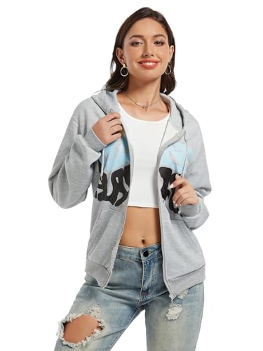 Gutsbox Damen Kapuzenpullover y2k Hoodie Damen Sweatshirt Herren Kapuzenjacke Unisex Pullover Sweatjacke Herren mit Kapuze von Gutsbox