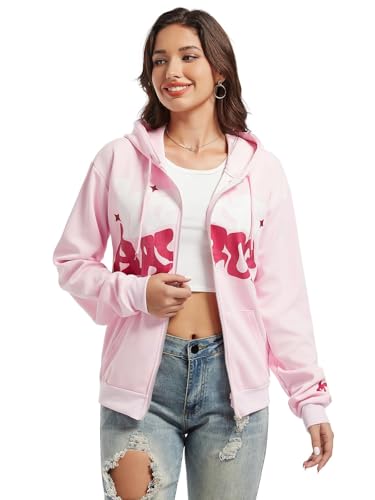 Gutsbox Damen Kapuzenpullover y2k Hoodie Damen Sweatshirt Herren Kapuzenjacke Unisex Pullover Sweatjacke Herren mit Kapuze von Gutsbox