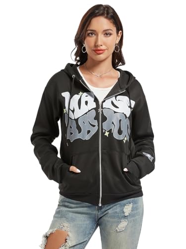 Gutsbox Damen Kapuzenpullover y2k Hoodie Damen Sweatshirt Herren Kapuzenjacke Unisex Pullover Sweatjacke Herren mit Kapuze von Gutsbox