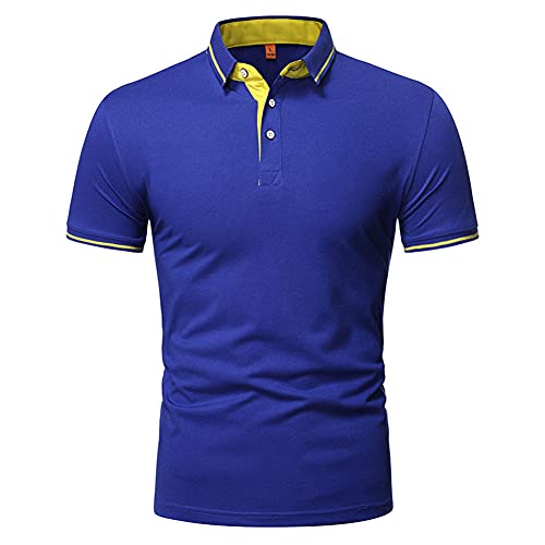 Gutsbox Herren Poloshirt Kurzarm Klassisches Herren Polohemd Blau S von Gutsbox