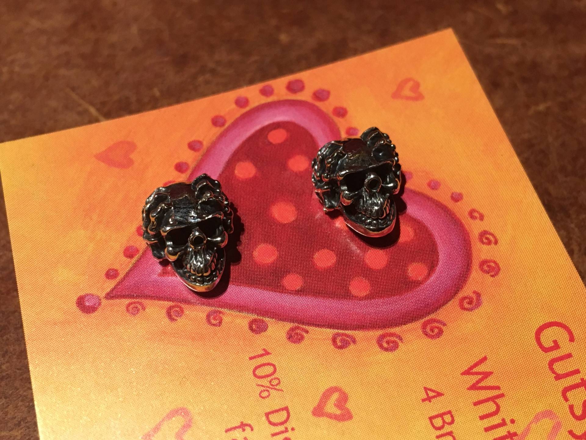 925 Silber 3D Totenkopf Ohrstecker - "Insane' 925 Silber 3D Totenkopf Ohrstecker - "Insane' von GutsyGingers