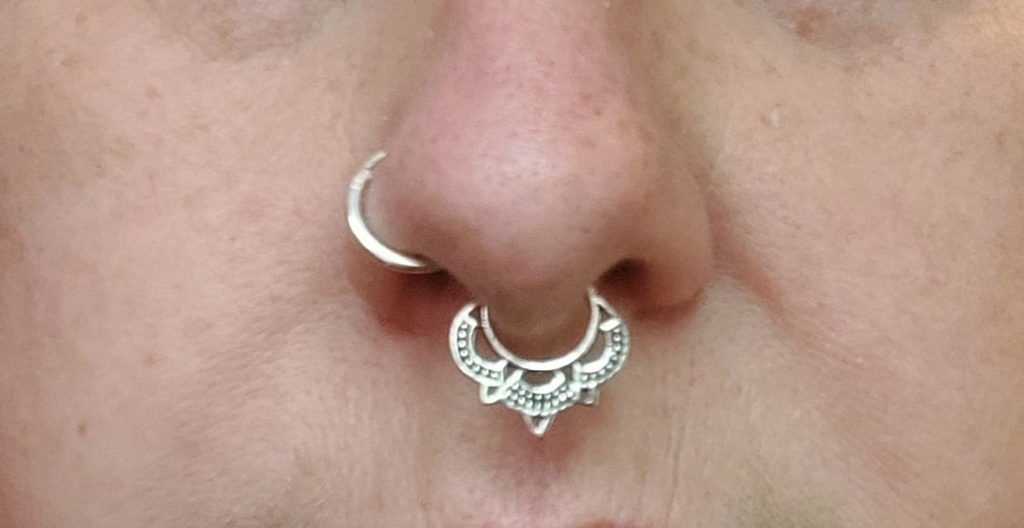 925Er Silber Fake Septum Ring Boho Schmuck 925Er Silber Fake Septum Ring Boho Schmuck von GutsyGingers