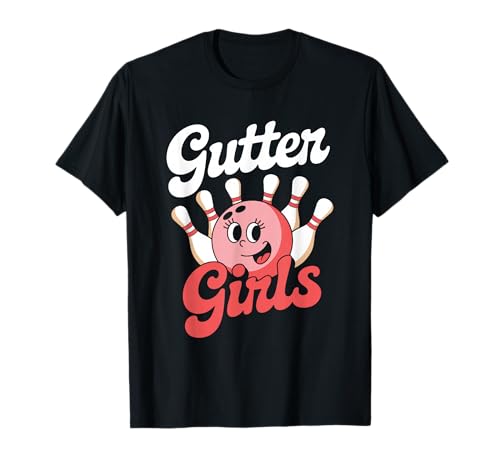 Niedliche Retro-Dachrinne Mädchen Bowling T-Shirt Niedliche Retro-Dachrinne Mädchen Bowling T-Shirt von Gutter Girls Bowling Apparel Co