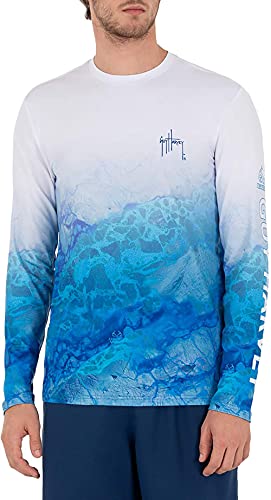 Guy Harvey Langarm-Shirt für Herren - Weiß - Groß von Guy Harvey