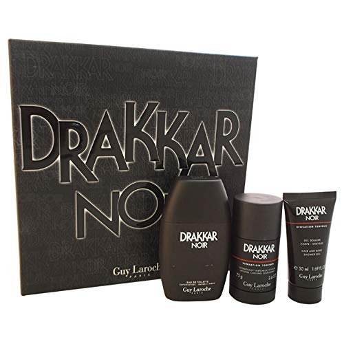 Drakkar Noir Guy Laroche 3 Teile Set 100ml EDT Spray+50ml Dusch Gel + 75ml Deodorant Stick von Guy Laroche