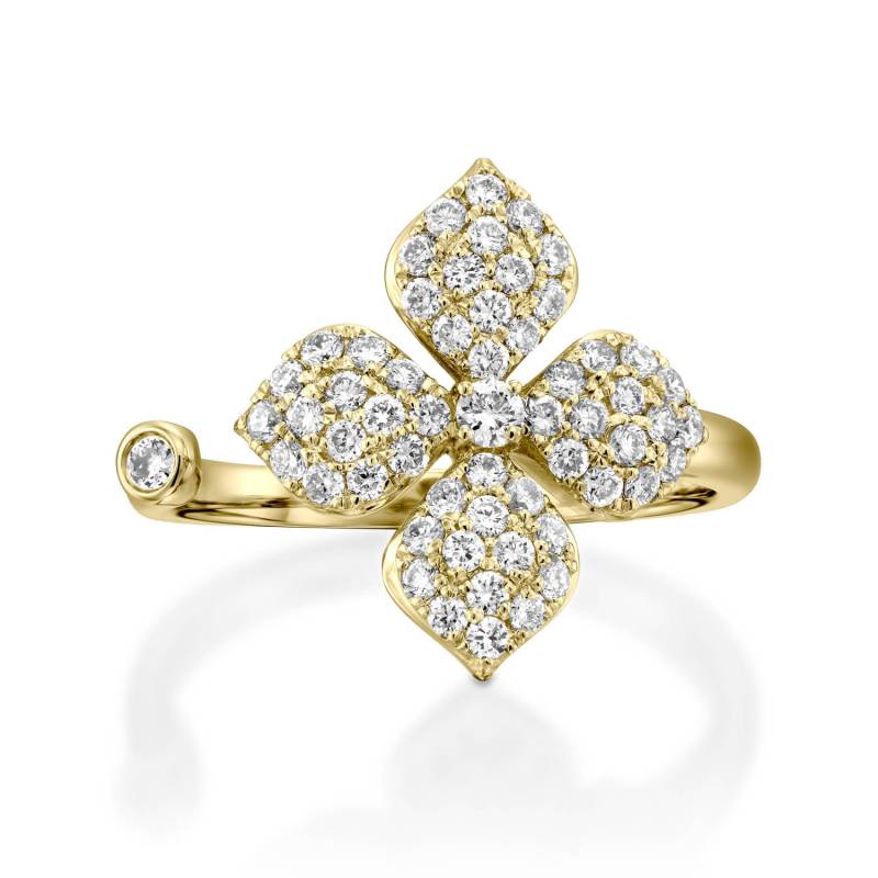 Blume Verlobungsring von GuyGrossJewelry