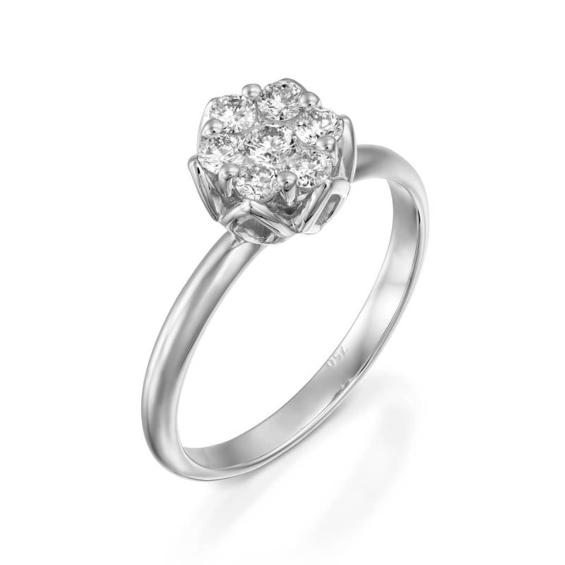 Weißgold Blume Ehering Diamanten Weiß 18K Gold .jubiläum Versprechen Geburtstagsgeschenk Weißgold Blume Ehering Diamanten Weiß 18K Gold .jubiläum Versprechen Geburtstagsgeschenk von GuyGrossJewelry