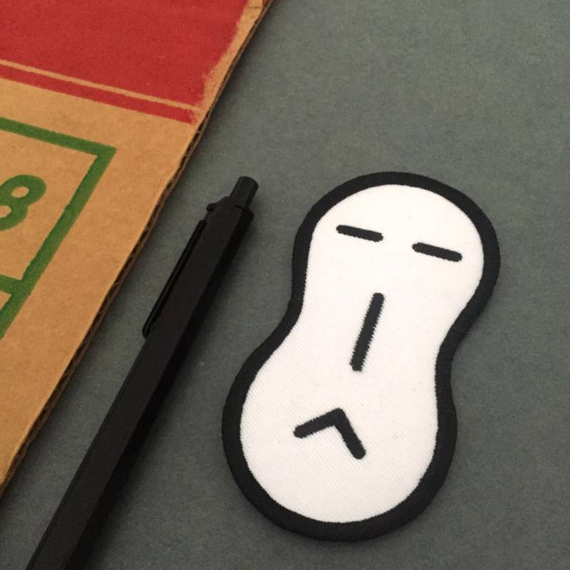 Geist Patch - Schwarz Und Weiß-Gesicht von GuyGuyGuyShop