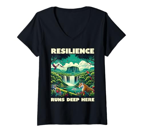 Damen Guyana Flagge Heimat Land Heimat Stolz Guyanaese Wurzeln T-Shirt mit V-Ausschnitt Damen Guyana Flagge Heimat Land Heimat Stolz Guyanaese Wurzeln T-Shirt mit V-Ausschnitt von Guyana Country Guyanaese Roots