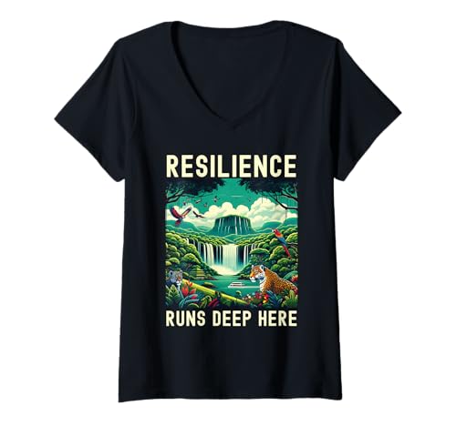 Damen Guyana Flagge Heimat Land Heimat Stolz Guyanaese Wurzeln T-Shirt mit V-Ausschnitt Damen Guyana Flagge Heimat Land Heimat Stolz Guyanaese Wurzeln T-Shirt mit V-Ausschnitt von Guyana Country Guyanaese Roots