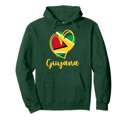 Patriotische Guyana-Flagge, niedliches Herz, Guyana-Flagge, Mädchen, Kinder Pullover Hoodie Patriotische Guyana-Flagge, niedliches Herz, Guyana-Flagge, Mädchen, Kinder Pullover Hoodie von Guyanese Guyana Flag Designs