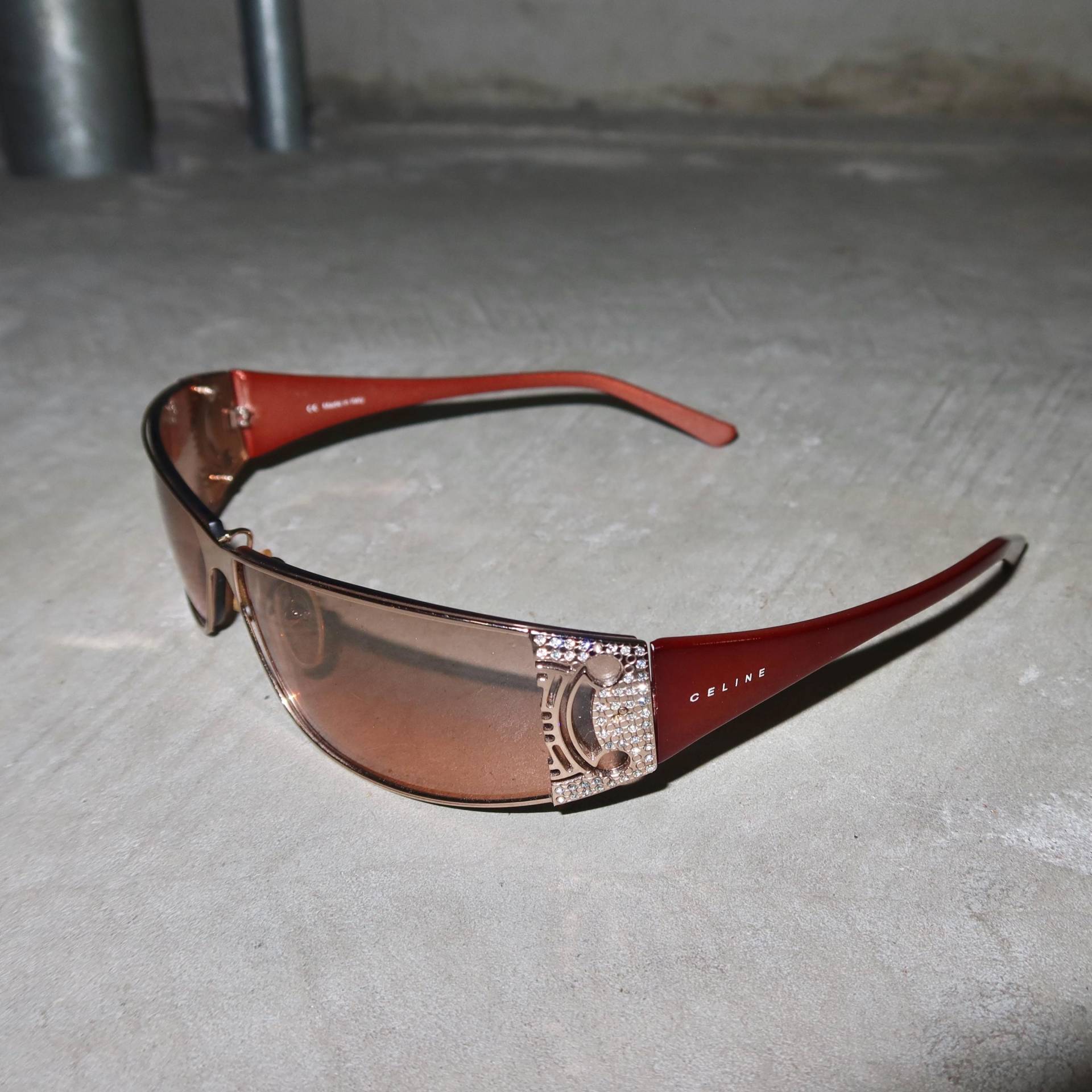 Celine Strass Split Logo Sonnenbrillen Celine Strass Split Logo Sonnenbrillen von GuzziArchive