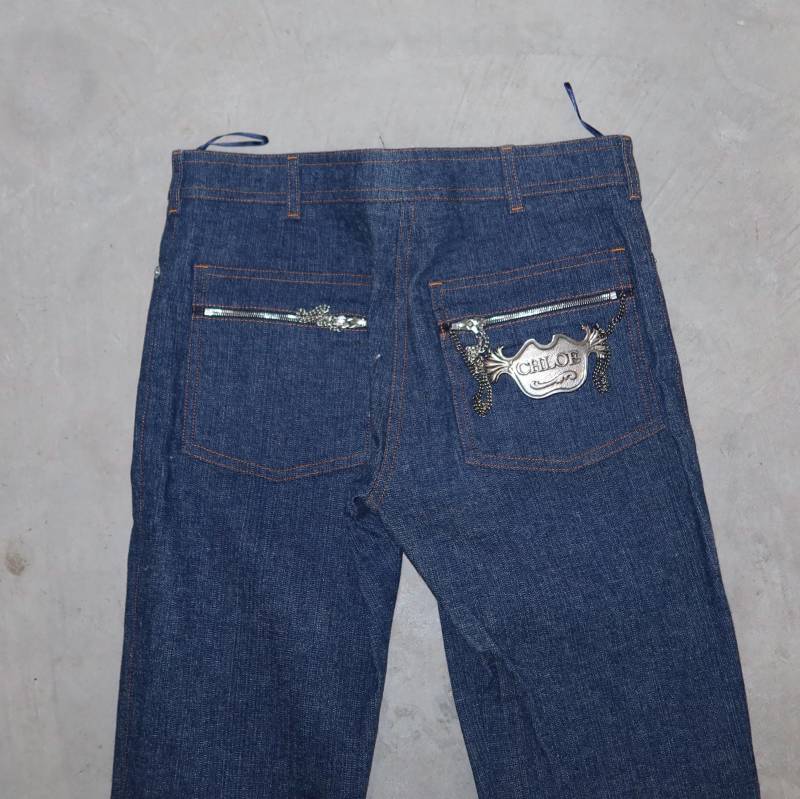 Chloé Aw2001 Dunkle Waschung Jeans Chloé Aw2001 Dunkle Waschung Jeans von GuzziArchive