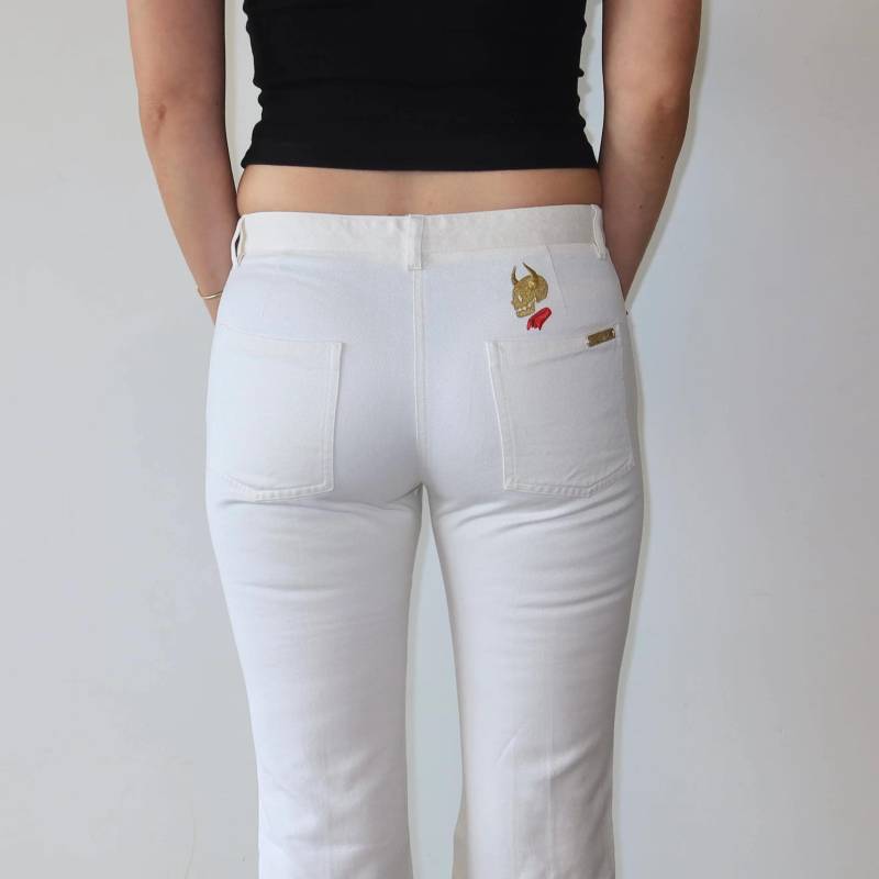 Chloé Rare Ss2000 Skull Gestickte Jeans Von Stella Mccartney Chloé Rare Ss2000 Skull Gestickte Jeans Von Stella Mccartney von GuzziArchive