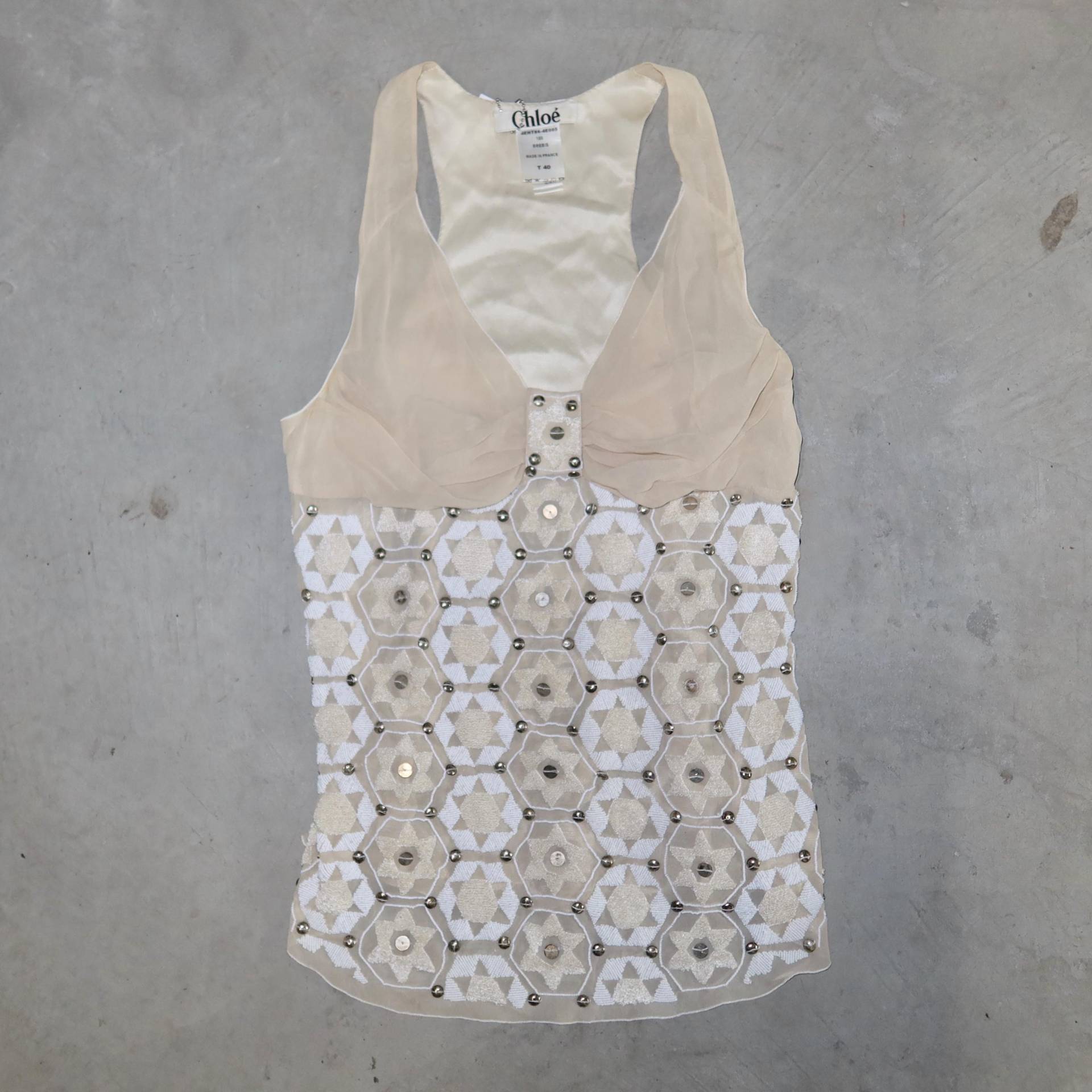 Chloé Ss2004 Perlen Camisole Top Chloé Ss2004 Perlen Camisole Top von GuzziArchive