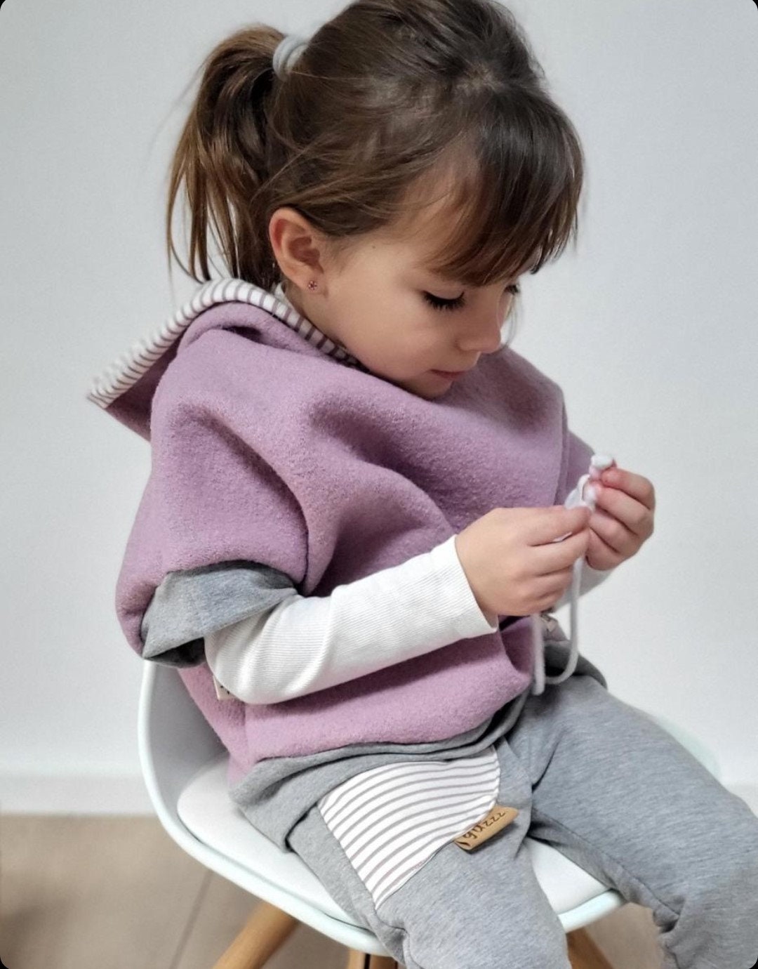 Walkpullunder Überzieher Overshirt - Walkloden Wollwalk Schurwolle Kochwolle Pulli Junge Mädchen Gender von GuzzzDesign