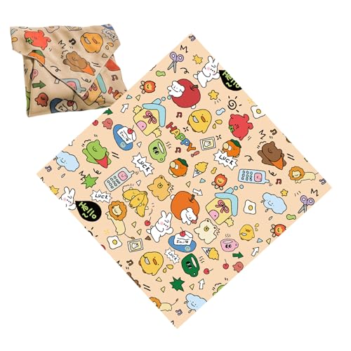 Adhesive Makeup Bag for Women, Travel Cosmetics Organization Creative Adhesive Cloth, Patch Cloth Open Lay Flat Small Beauty Toiletry Bags for Multi-Use with Eyeshadow, Lotion, 35x35cm, 45x45cm von Gvblkq