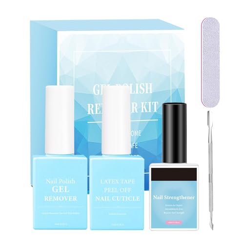 Gentle Nail Polish Remover, Professional Gel Nail Remover Kit, Nail Polish Remover for Sensitive Skin, Fast Gel Remover Gel Nails Polish, Nails Strengthener Remover Formula, 15/10/3 Cm von Gvblkq