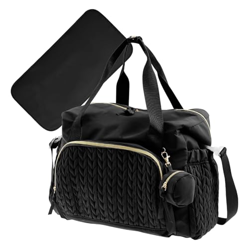 Gvblkq Lightweight Diaper Bag, Large Capacity Tote with Pacifier Case, Nylon Reusable Travel Accessories, Child Supplies for Home, Travel & On-The-Go Convenience, 17.72x9.06x11.81 inches von Gvblkq
