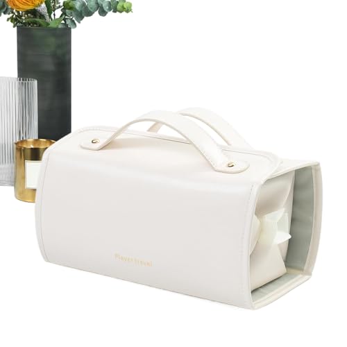 Make-up-Tasche mit Fächern, 4-in-1 aufrollbarer Make-up-Organizer, tragbare, wasserdichte Kulturbeutel für Reisen, Damen und Herren, Reise-Make-up-Tasche mit Fächern, kompakter Make-up-Organizer, von Gvblkq