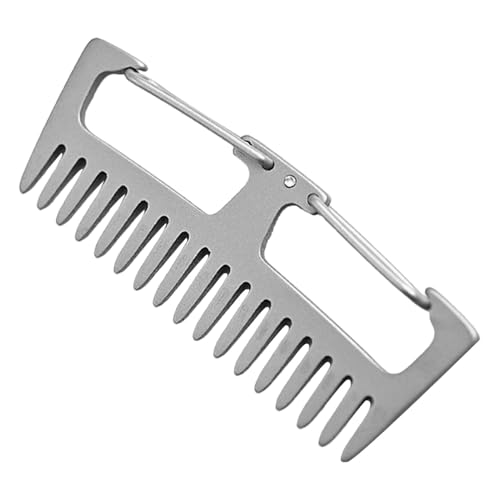 Multi-functional Carabiner Comb, Camping Gear Keychain Comb, Titanium Comb For Outdoor Sports, Stainless Steel Spring Snap Hair Stylist Keychain Travel Spring Comb, 6.7 X 2.5cm/2.64 X 0.98 Inc von Gvblkq