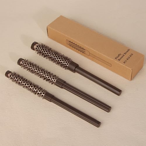 3 Stück Professioneller Föhn & Lockenstyling Kamm, mit weichen Naturborsten, Rundbürste Klein, Haarbürste Rund für Weiche, Rundbürste zum Föhnen, für Männer und Frauen, passend für alle Frisuren 3 Stück Professioneller Föhn & Lockenstyling Kamm, mit weichen Naturborsten, Rundbürste Klein, Haarbürste Rund für Weiche, Rundbürste zum Föhnen, für Männer und Frauen, passend für alle Frisuren von Gvrxec