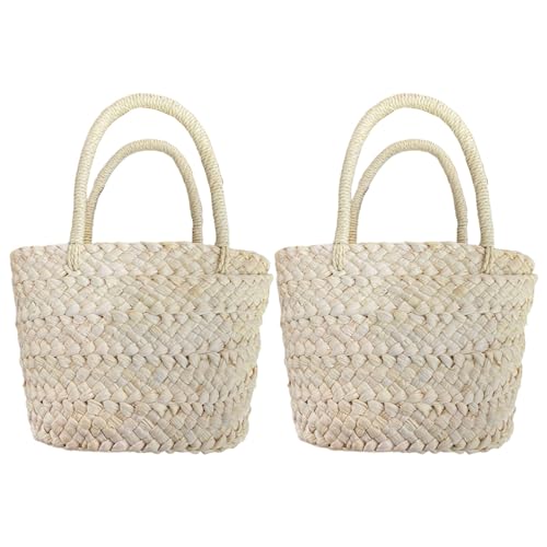 Gvvsjgdbis 2X Sommer Handgefertigte Kleine Gewebte Tasche Maisschale Handtasche Korb Stroh Rattan Tasche Eltern-Kind Kinder Stroh Rattan Geldbörse Gvvsjgdbis 2X Sommer Handgefertigte Kleine Gewebte Tasche Maisschale Handtasche Korb Stroh Rattan Tasche Eltern-Kind Kinder Stroh Rattan Geldbörse von Gvvsjgdbis
