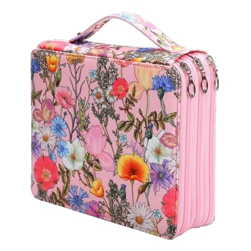 Gvvsjgdbis Buntstiftetui mit Reißverschluss, Fassungsvermögen, Polyester-Stift-Organizer, Stifthalter für Studenten oder Künstler, Langlebig, Einfach zu Verwenden. von Gvvsjgdbis