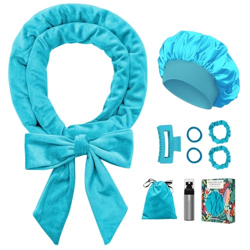Gwabee Lockenwickler ohne Hitze über Nacht, 177,8 cm, weiche Lockenwickler zum Schlafen ohne Hitze, Locken über Nacht, 9-teiliges Lockenwickler-Set für Damen, Blau Gwabee Lockenwickler ohne Hitze über Nacht, 177,8 cm, weiche Lockenwickler zum Schlafen ohne Hitze, Locken über Nacht, 9-teiliges Lockenwickler-Set für Damen, Blau von Gwabee