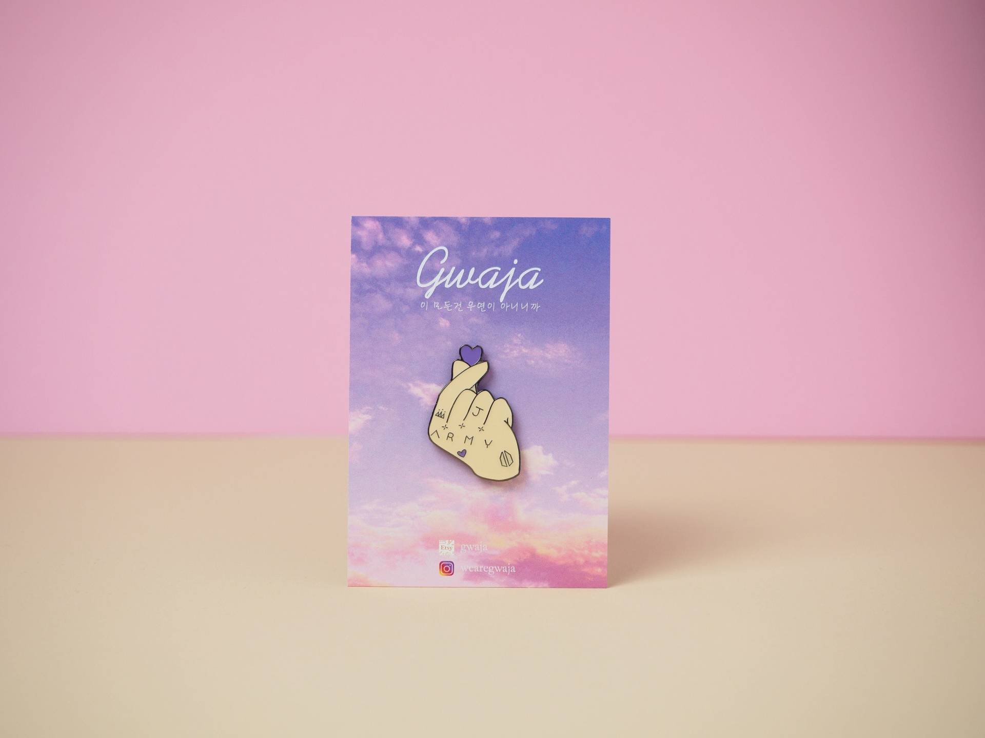 Bts Jungkook Korean Heart Enamel Pin von Gwaja