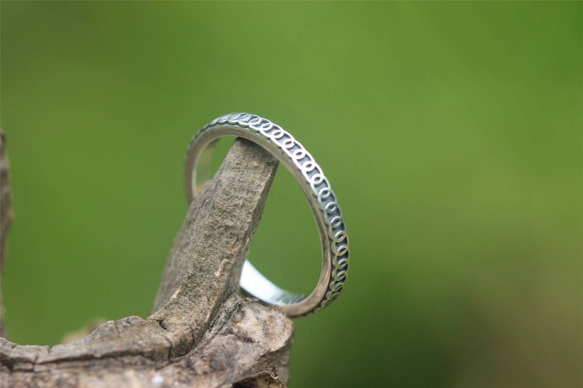 925 Silber Kreis Band Ring von GwenShopArt