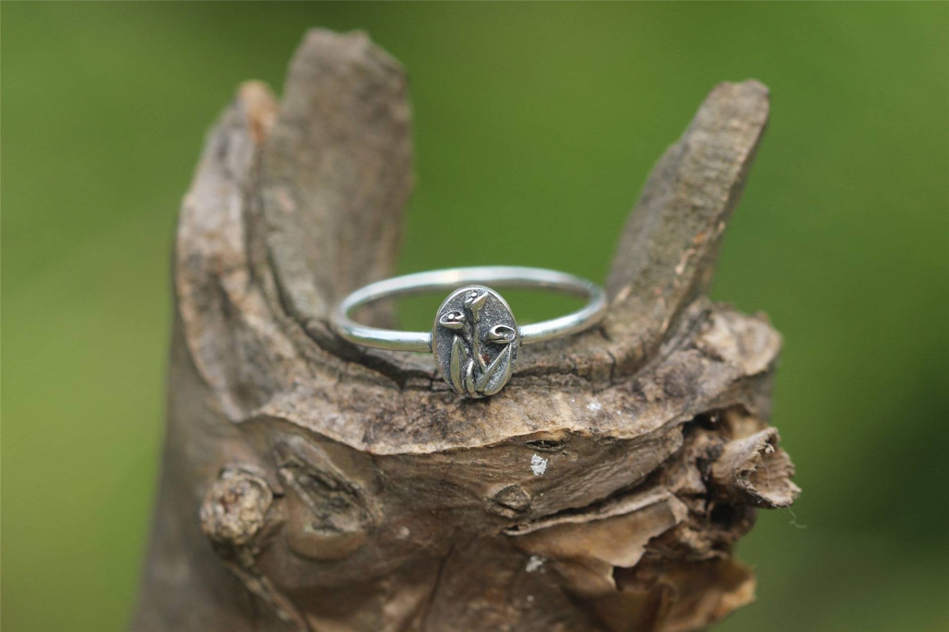 925 Silber Tulpenblume Ring von GwenShopArt